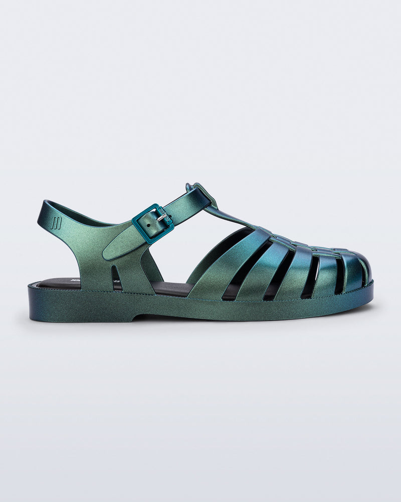 BLACK/METALLIC GREEN - BO735