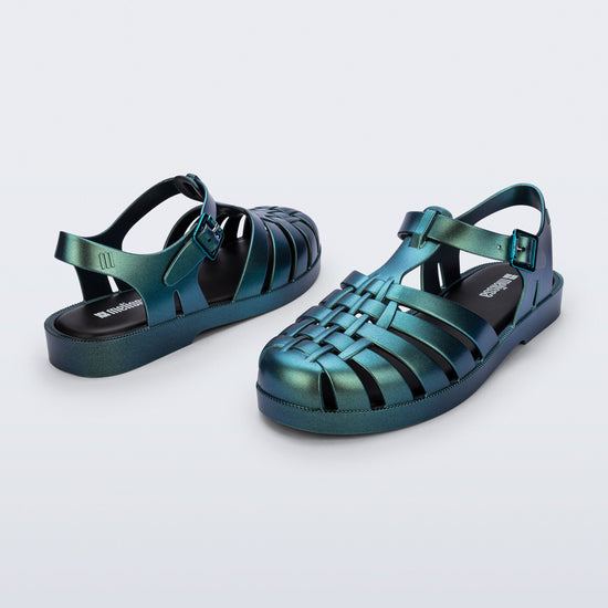 BLACK/METALLIC GREEN - BO735