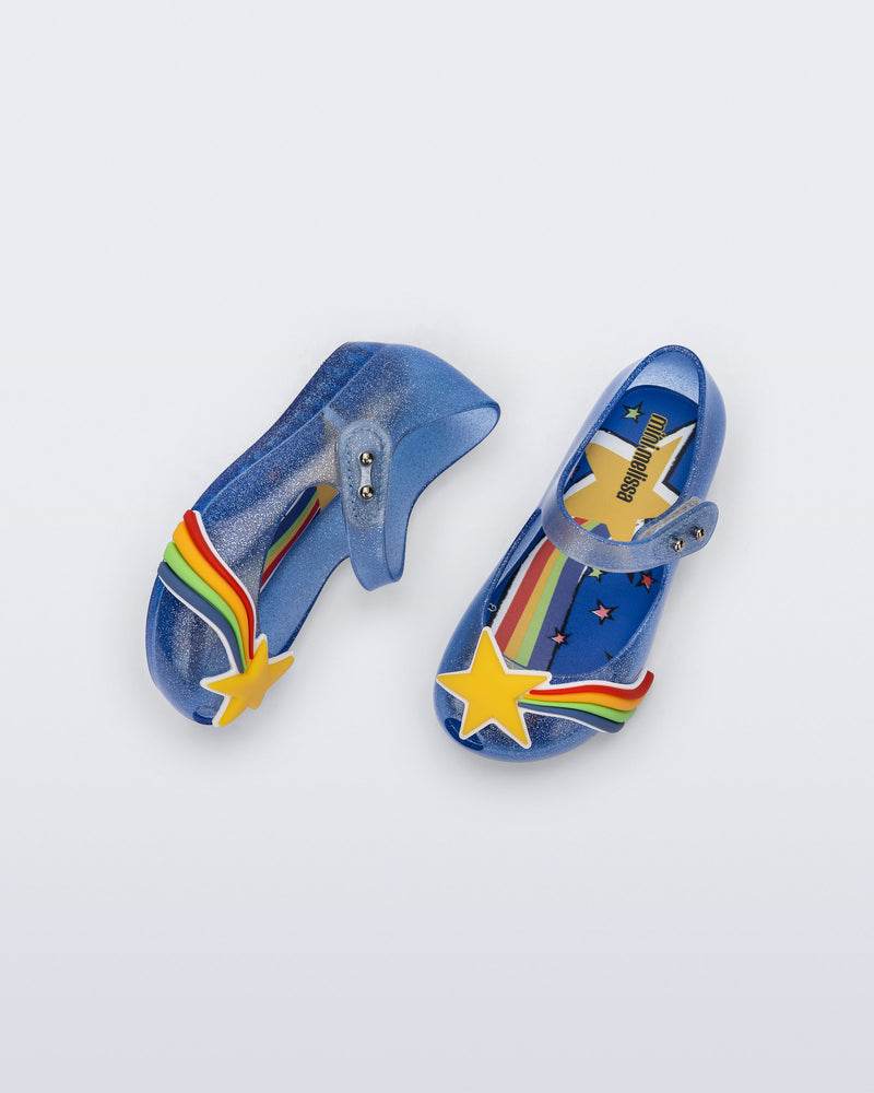 AZUL GLITTER/AMARELO - BN550