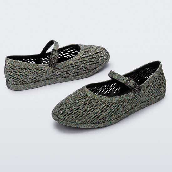 BLACK/MULTICOLORED GLITTER - BJ804