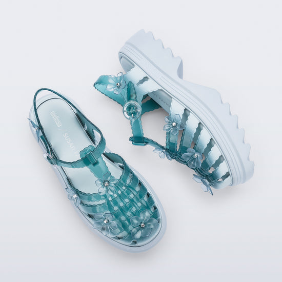 BLUE/TRANSPARENT GREEN - BU733