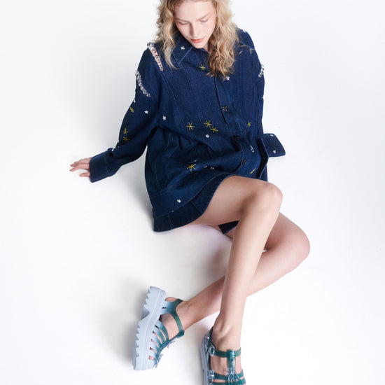 BLUE/TRANSPARENT GREEN - BU733